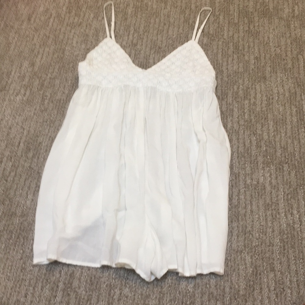 One Teaspoon white shorts romper in size xs.